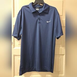 Nike Golf Navy Blue Dri-Fit Button Up Collared Short Sleeve Polo NWOT Size: XL